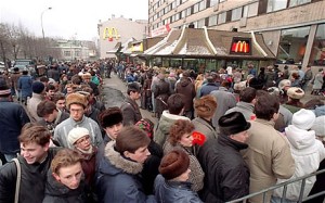 "Would you like freedom with that?" - Moscow's First McDonald's, 1990