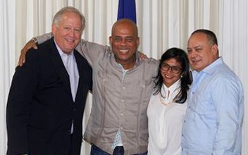 Left to right: America's diplomat, Haiti's president, Venezuela's foreign minister and its drug lord.